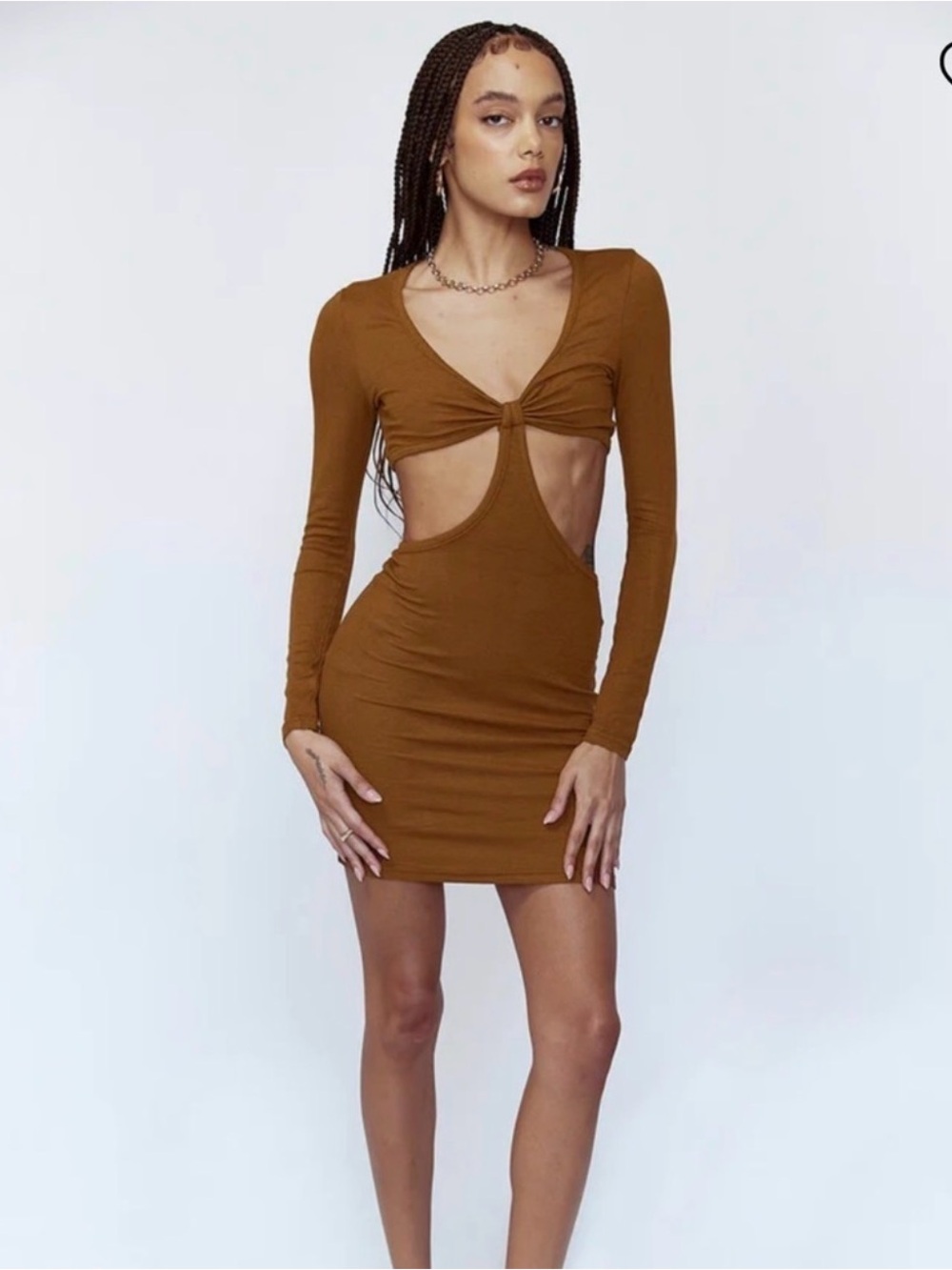 NWT Princess Polly Sabella Mini Dress Brown 4
